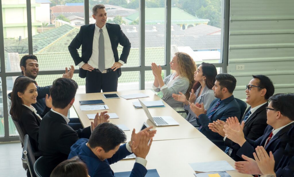 Diverse people in a seminar